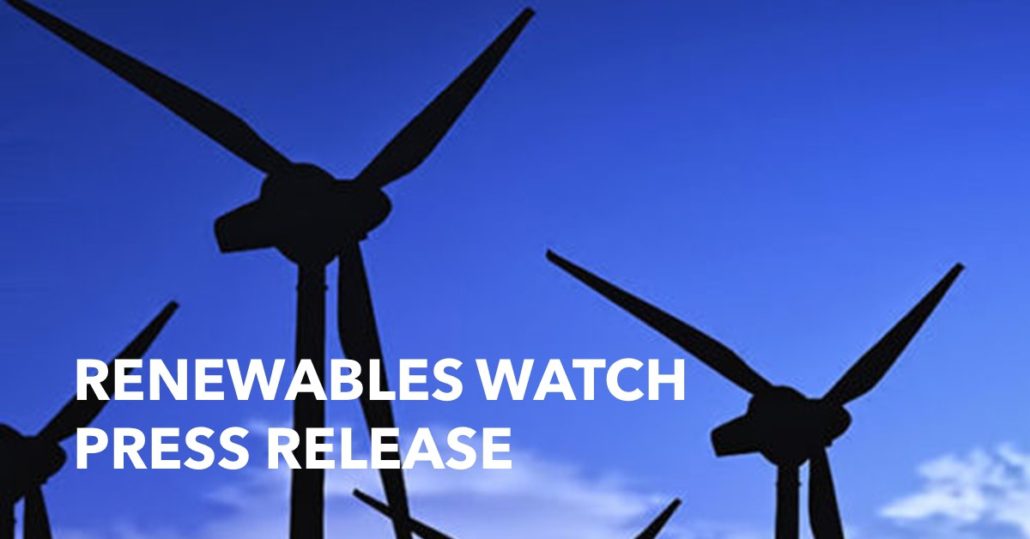Renewables Watch Press Release