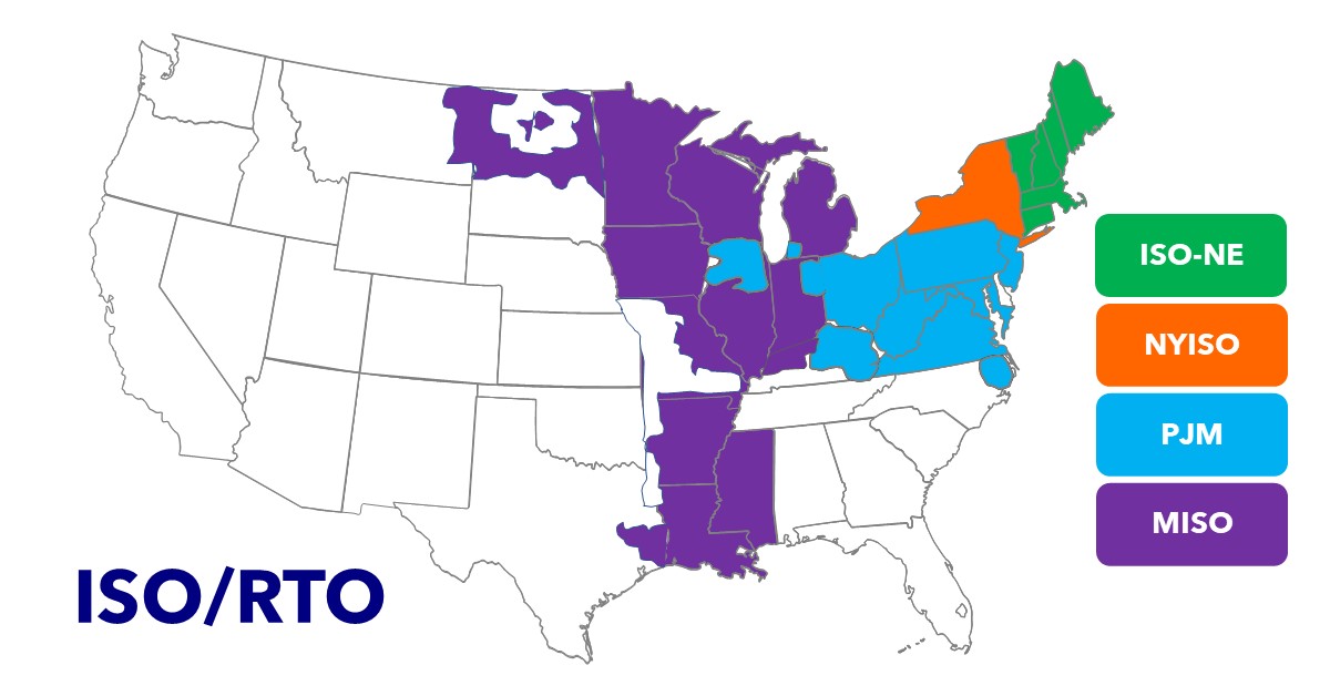 ISO RTO Map