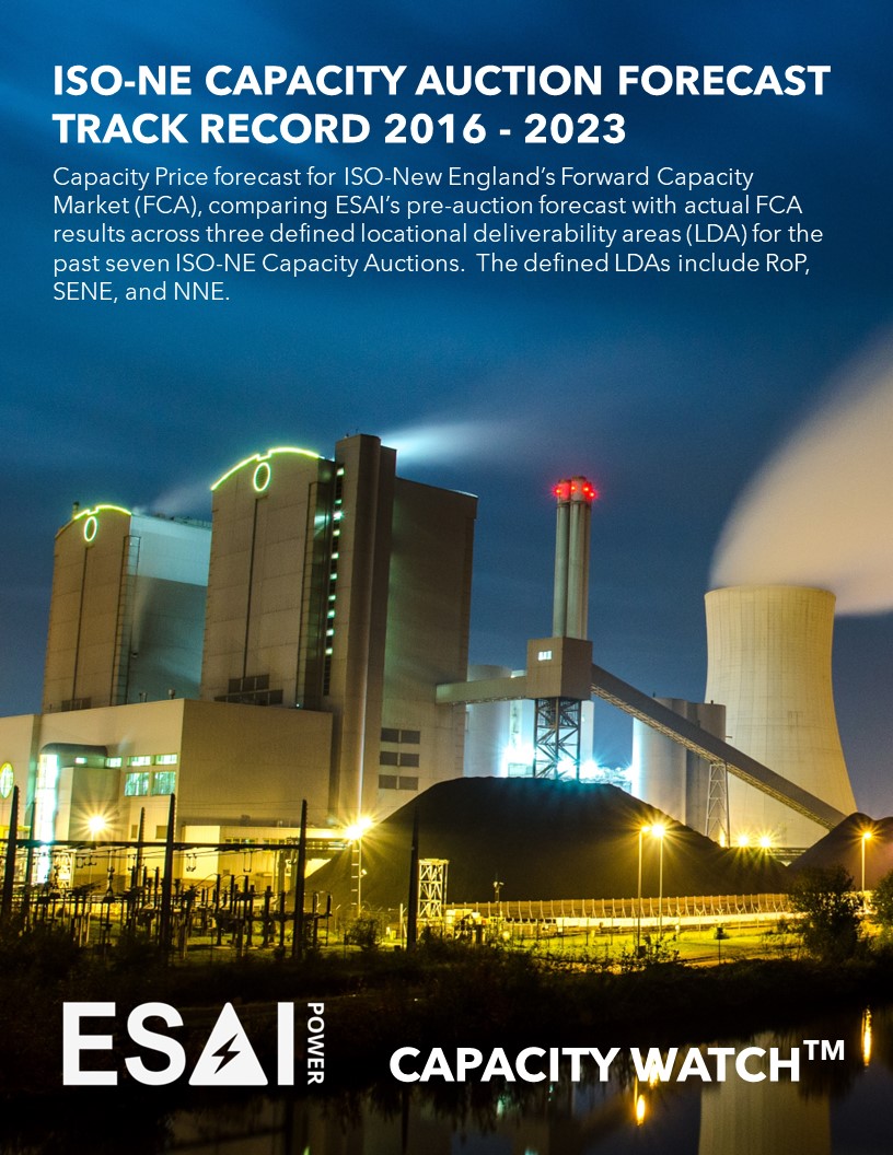 ISO-NE Capacity Auction Forecast Track Record 2016 - 2023