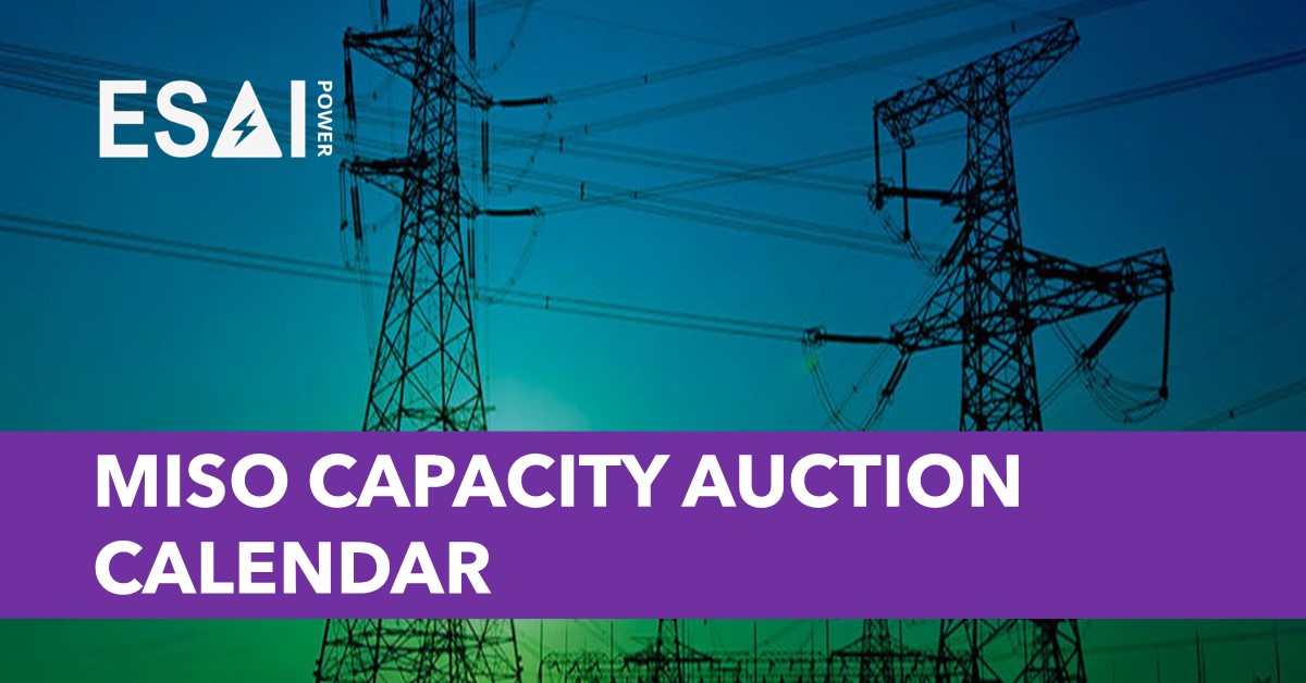 MISO Capacity Auction Calendar MISO Capacity Auction Calendar