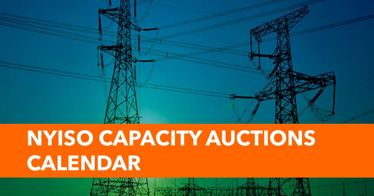 NYISO Capacity Auctions Calendar